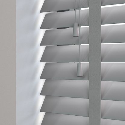 50 mm Ahşap Jaluzi Perde Kurdeleli (SJ 1003) resmi